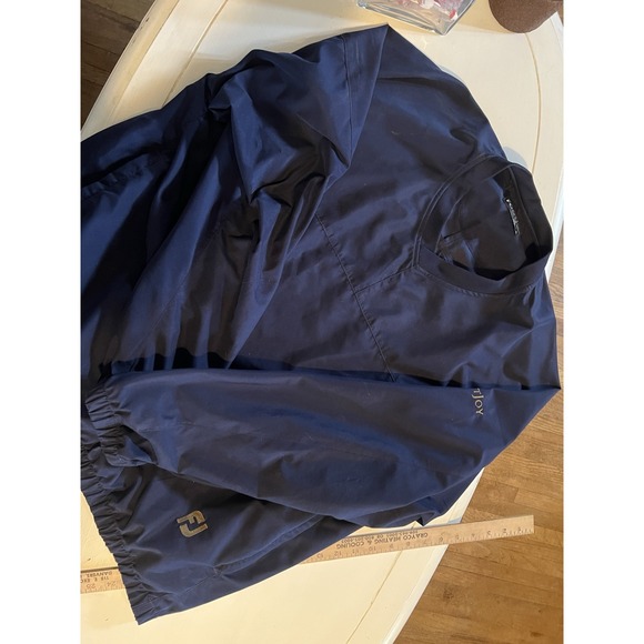 Footjoy Navy Windbreaker V-Neck Lightweight Pullover Golf Rain Jacket Mens L - Picture 2 of 7